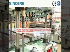 PC PP PE Hollow Board Extrusion Line Plastic Sheet Production Line