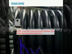 Producción de tuberías de drenaje en espiral con costilla interna de HDPE