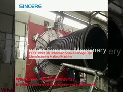 HDPE Inner Rib Enhanced Spiral Drainage Pipe Manufacturing Making Machine