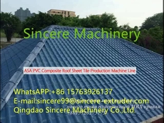ASA PVC Composite Roof Sheet Tile Production Machine Line