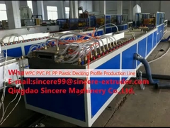 WPC PVC PE PP Plastic Decking Profile Production Line 